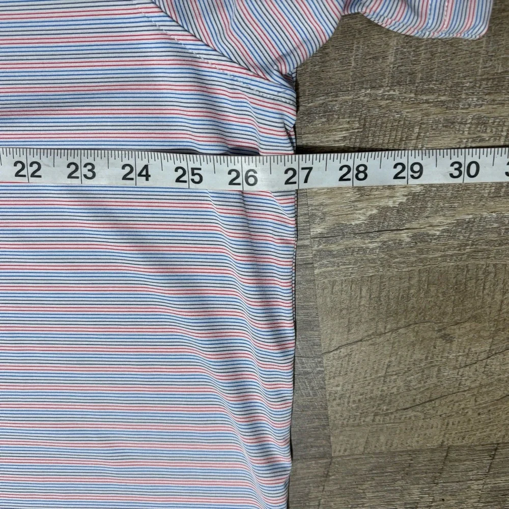 Vineyard Vines Sankaty Polo Red Blue White Stripe Performance XXL - Picture 8 of 9